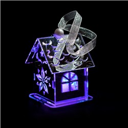 Электрогирлянда светящаяся "Домик" (6.5*5см) серебро