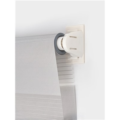 Штора рулонная 60×160 см «День и Ночь», по полотну 56×160 см, цвет стальной