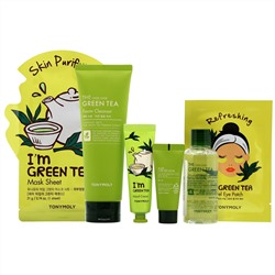 Tony Moly, Hydration Heroes, Green Tea Set, 8 Piece Set