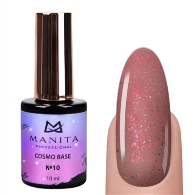MANITA База для ногтей камуфлирующая с блестками №10 / Cosmo Base, 10 мл