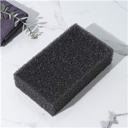 Губка для тела «Секрет красоты», жёсткая, антицеллюлитная, чёрная