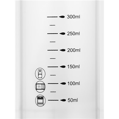 Банка для сыпучих BellaTenero «Эко», 300 мл, 6.7×13.7 см, с мерной шкалой, с бамбуковой крышкой, стекло, прозрачная