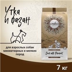 Сухой корм CRAFTIA NATURA для взрослых собак миниатюрных и мелких пород из утки с фазаном 7 кг 109