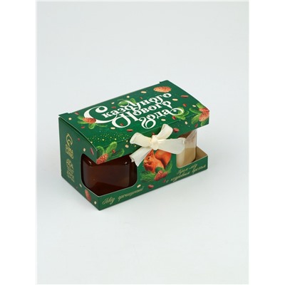 Подарочный набор новогодний «Сказочного Нового года»: гречишный мёд, крем-мёд с кедровым орехом