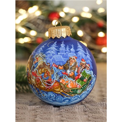 Набор из 2-х ёлочных шаров d=10 см «Зимняя сказка»