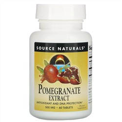 Source Naturals, экстракт граната, 500 мг, 60 таблеток