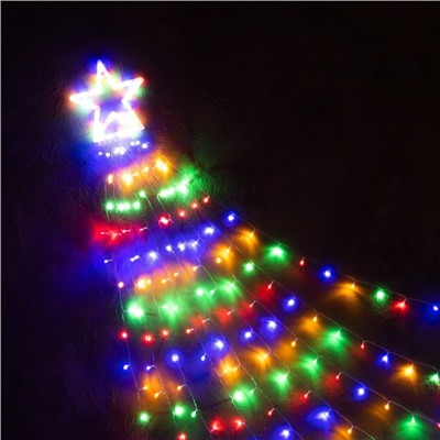 Светодиодная фигура «Комета» 3.5 м, пластик, 9 нитей, 31 В, свечение мульти