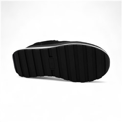 Ботинки из натуральной кожи на меху MD0123-3 черные