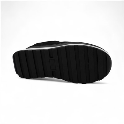 Ботинки из натуральной кожи на меху MD0123-3 черные