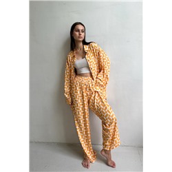 Костюм женский  SET065/05/Желтый, белый