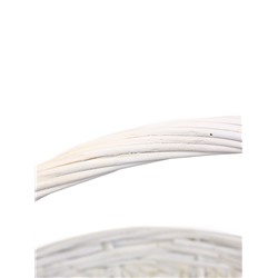 Корзина плетёная для хранения Vara, с ручкой, белая, набор 3 шт.