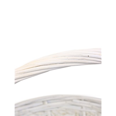 Корзина плетёная для хранения Vara, с ручкой, белая, набор 3 шт.