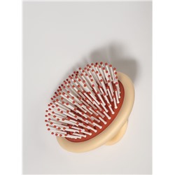 Расчёска массажная, компактная, 8×6.5 см, бежевая