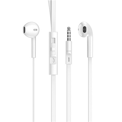 Проводные наушники с микрофоном вкладыши Borofone BM23 Bright sound Jack 3,5  (white)