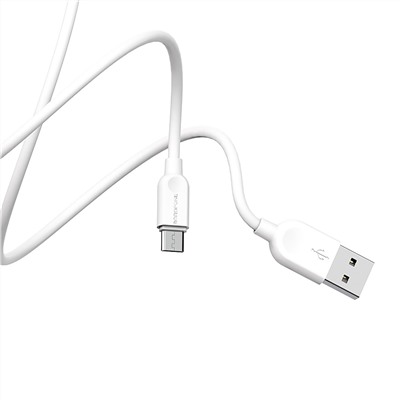 Кабель USB - micro USB Borofone BX14 12W 100см 2,4A  (white)