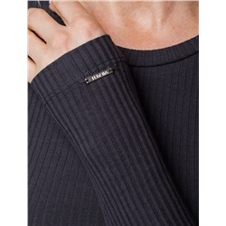 Джемпер из трикотажа в широкий рубчик