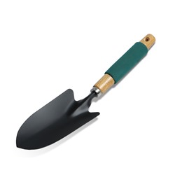 Совок посадочный Greengo, длина 34.5 см, ширина 8 см, деревянная ручка с поролоном