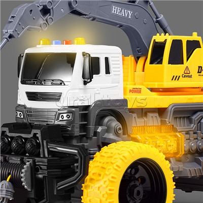 Машина "МегаБур" 1:16 (свет, звук) в коробке (цвет желтый)