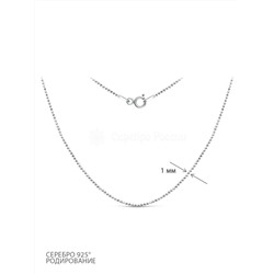 Цепь из серебра родированная - 45 см 2801R100L45