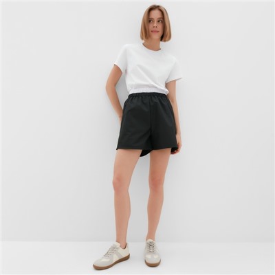 Шорты женские MINAKU: Basic line, чёрные, размер 44