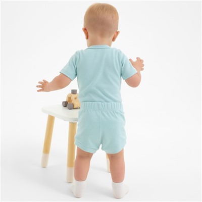 Костюм детский (боди, шорты) MINAKU, рост 62-68 см, ментол