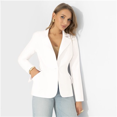 Жакет приталенного силуэта, Шоу-показ (роскошный белый)