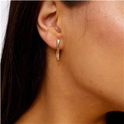 Серьги галочки коллекция "Xuping" покрытие позолота, вставка: фианиты, цвет: прозрачный, Х000445190, арт.001.846