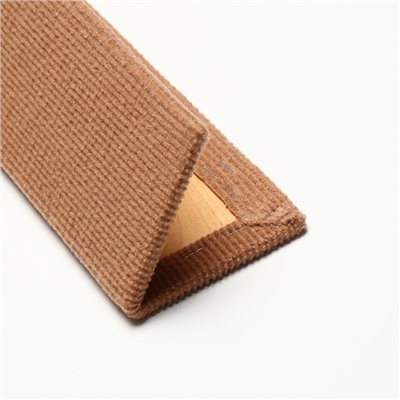 Когтеточка с пропиткой, 55×20 см, угловая, без меха, бежевая