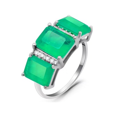 Кольцо из серебра турмалин тропикана выращ., Кари