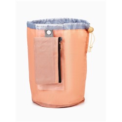 Косметичка-мешок дорожная на завязке, с кошельком, розовая