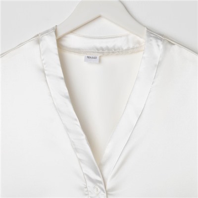 Пижама женская (рубашка, шорты) женская MINAKU: Light touch, молочная, размер 42