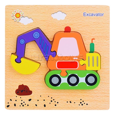 Пазл-вкладыш "Экскаватор"