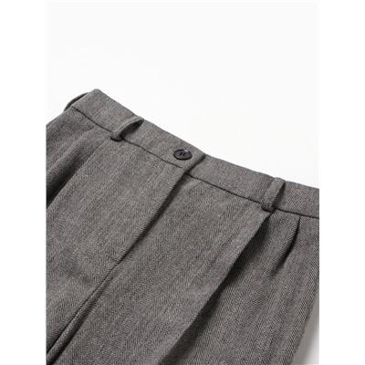 Брюки женские с защипами MINAKU: Modern classic, тёмно-серые, размер 44