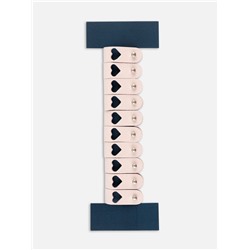 Бирка с кнопкой «Сердце» TEIRA, 8×1.5 см, 10 шт., нежно-розовая