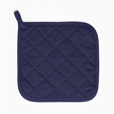 Прихватка «Этель» Kitchen, синяя, 19×19 см, саржа,100% хлопок