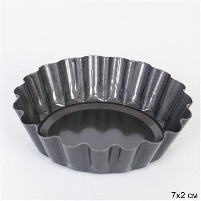 Форма для выпечки Кекса круглая 7х2 см ШТУЧНО / RSD-26 /уп 586/ 0,01/ 641421