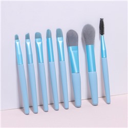Набор кистей для макияжа Pastel, 8 предметов, PVC-чехол, голубой