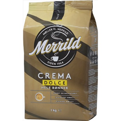 Merrild. Crema Dolce (зерновой) 1 кг. мягкая упаковка