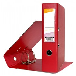 Папка-регистратор 75 мм PVC 2-стор. разборный, малиновый, с уголками P2PVC-75/RR inФОРМАТ