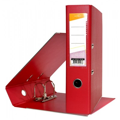 Папка-регистратор 75 мм PVC 2-стор. разборный, малиновый, с уголками P2PVC-75/RR inФОРМАТ