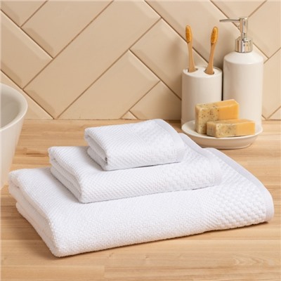 Полотенце махровое LoveLife Royal 50×90 см, цвет белый, 100% хл, 450 г/м²