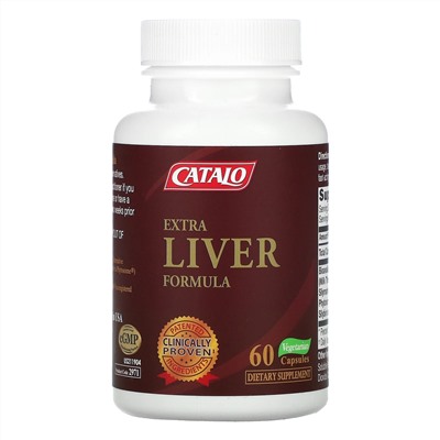 Catalo Naturals, Extra Liver Formula,для поддержки печени 60 вегетарианских капсул