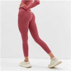 Легинсы спортивные женские MINAKU: SPORTLY, розовые, размер 42