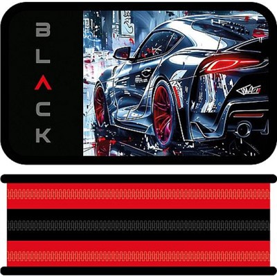 Пенал 6-ти ств. 190х105 мм ПО-110 "ЧЕРНАЯ МАШИНА/BLACK CAR 2026" большой Пчелка
