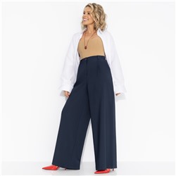 Брюки с высокой посадкой, Легкой походкой (deep blue)