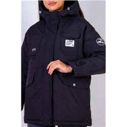 Парка с капюшоном Евро-зима, демисезон арт.82228 (Черный)