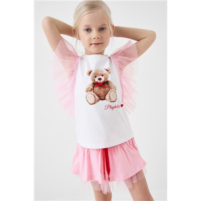 Юбка-шорты трикотажные для девочек