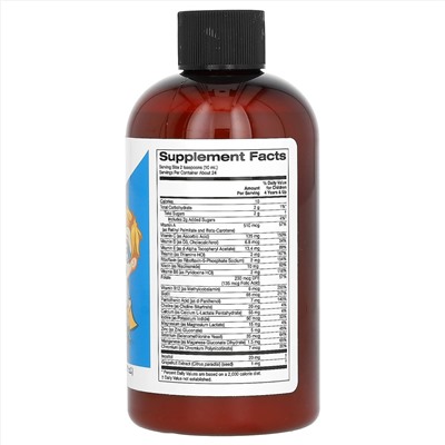 California Gold Nutrition, Жидкие мультивитамины и минералы для детей, без спирта, натуральный апельсин и манго, 237 мл (8 жидк. Унций)