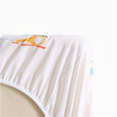 Простыня на резинке ясельная «Крошка Я. Машинки», 60×120+20 см, бязь