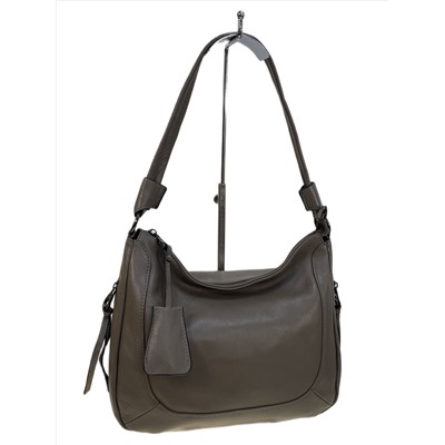 Женская сумка из натуральной кожи, цвет бежевый